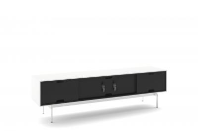 BDI Align 7473 Modern Low Profile TV Stand With Console Base In Satin White - BDIAL7473COSW