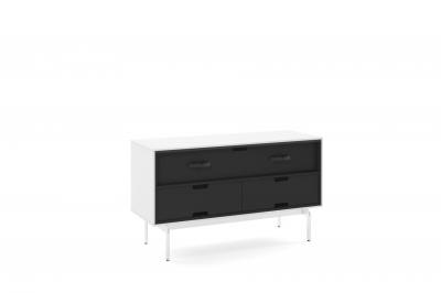 BDI Align 7478 Two Door Modern TV Stand With Console Base In Satin White - BDIAL7478COSW