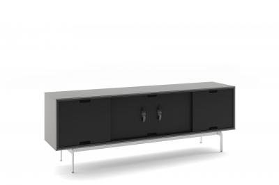 BDI Align 7479 Tall Modern TV Stand With Console Base In Fog Grey - BDIAL7479COFOG
