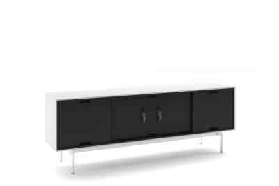 BDI Align 7479 Tall Modern TV Stand With Console Base In Satin White - BDIAL7479COSW