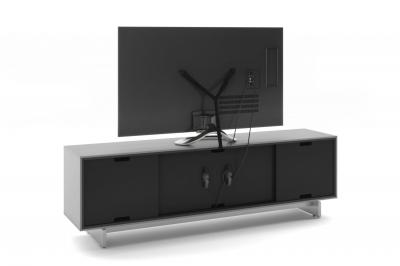 BDI Align 7479 Tall Modern TV Stand With Media Base In Fog Grey - BDIAL7479MEFOG