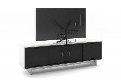 BDI Align 7479 Tall Modern TV Stand With Media Base In Satin White - BDIAL7479MESW