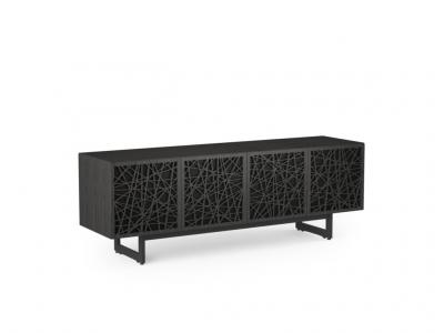 BDI Elements 8779 Media Four Component TV Stand With Laser Cut Doors In Ricochet / Charcoal - BDIELEM8779CRL-ME-RI