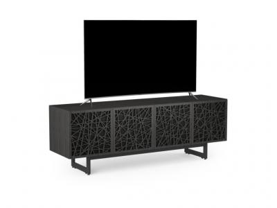 BDI Elements 8779 Media Four Component TV Stand With Laser Cut Doors In Ricochet / Charcoal - BDIELEM8779CRL-ME-RI