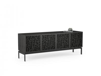 BDI Elements 8779 Console Four Component Storage Cabinet With Laser Cut Doors In Ricochet / Charcoal - BDIELEM8779CRL-CO-RI
