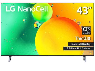 43" LG 43NANO75UQA 4K LED TV with ThinQ AI