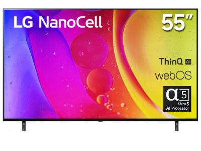 55" LG 55NANO80AQA 4K Smart LED TV with ThinQ AI