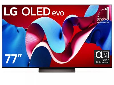 77" LG OLED77C4 OLED evo C4 4K Smart TV