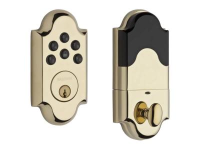 Control4 Baldwin Boulder ZigBee Deadbolt with Keypad in Brass - C4-BBDBKP-Z-LPB