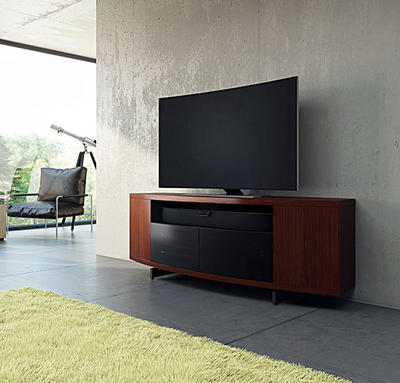 BDI Sweep Media Console 8438 in Chocolate Stained Walnut finish - Sweep 8438