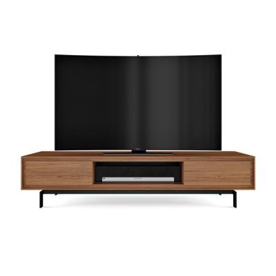 BDI Natural Walnut Low media cabinet with wood doors SIGNAL 8323 