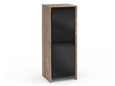 Salamander Barcelona 617 RM Chameleon Collection Pro Audio Cabinet  Natural Walnut /Black Glass C/BA617RM/NW/BG