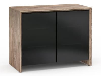 Salamander Barcelona 323 RM Chameleon Collection Pro Audio Cabinet (Natural Walnut /Black Glass) C/BA323RM/NW/BG